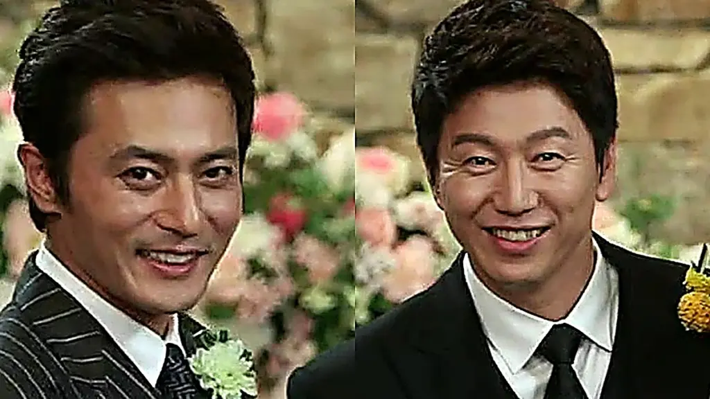 The four couples posing together for their milestone portrait in A Gentleman's Dignity Episode 20