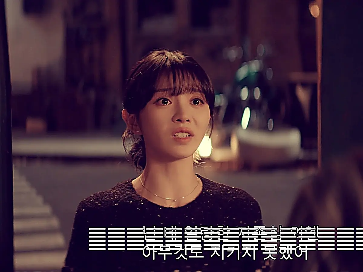 Lin Zhixia in a textured black crewneck knit confronting Zhang Yubai in Genius Girlfriend Episode 19