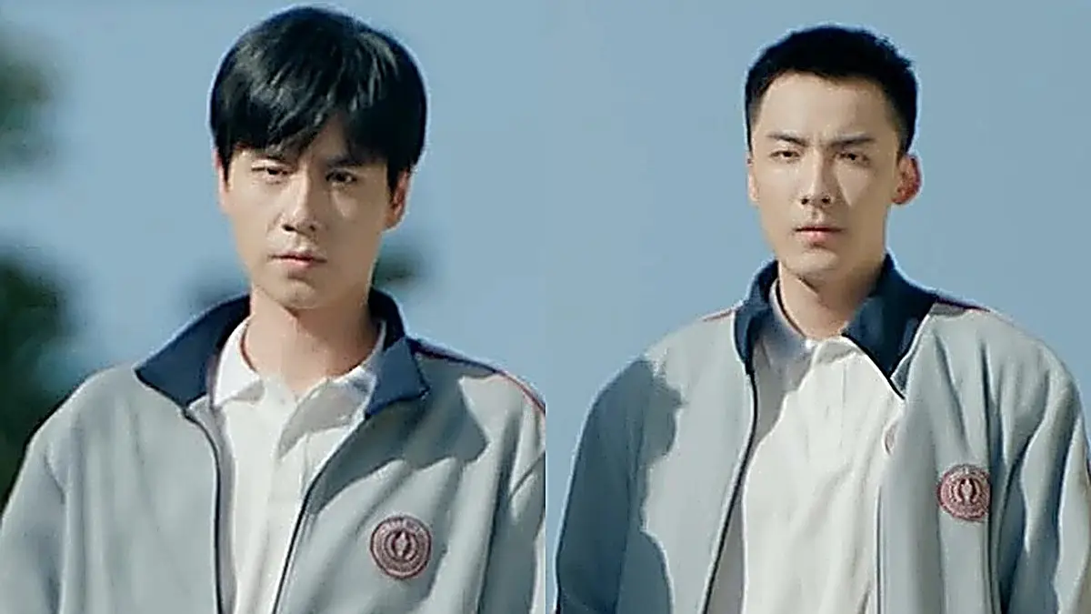 Classmates standing together in the alley to protect Sun Fuxuan from extortion
