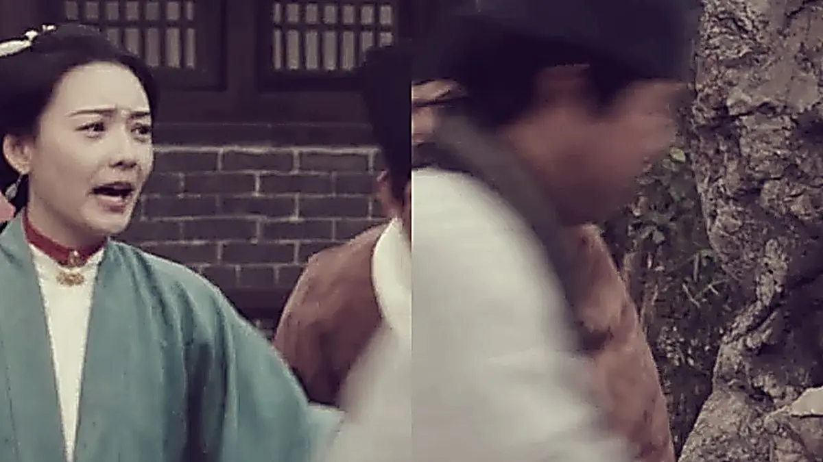 Qi Menglin bound with ropes facing an immediate caning sentence