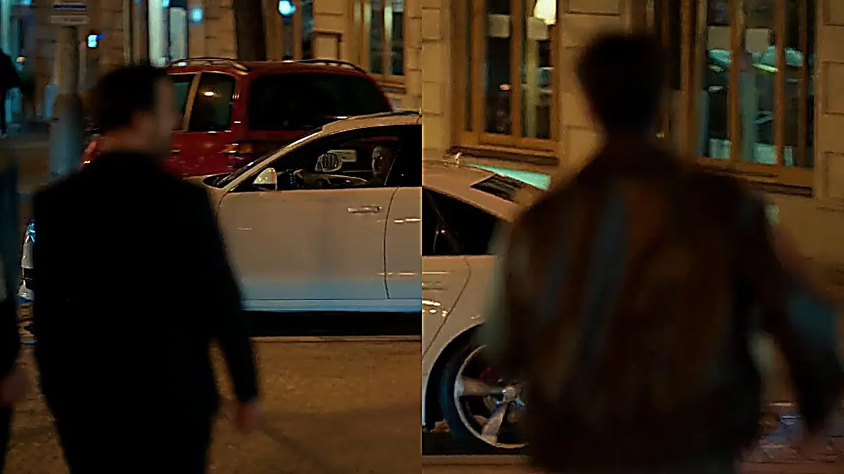Kang Bi-o running through the streets