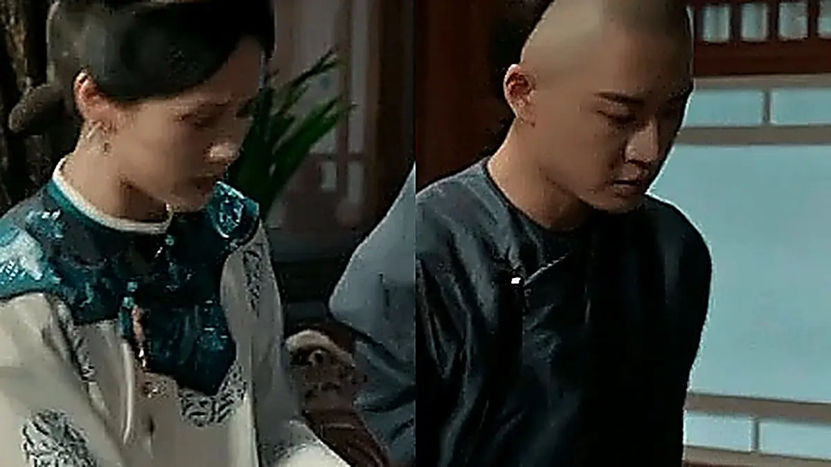 Shen Chujie examining the 14th Prince in court robes