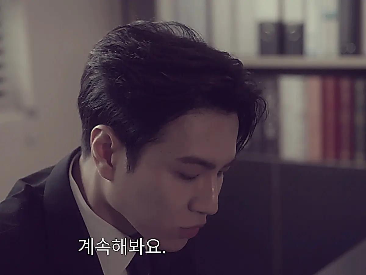 Kang Do-jin maintaining composure during an employee document approval